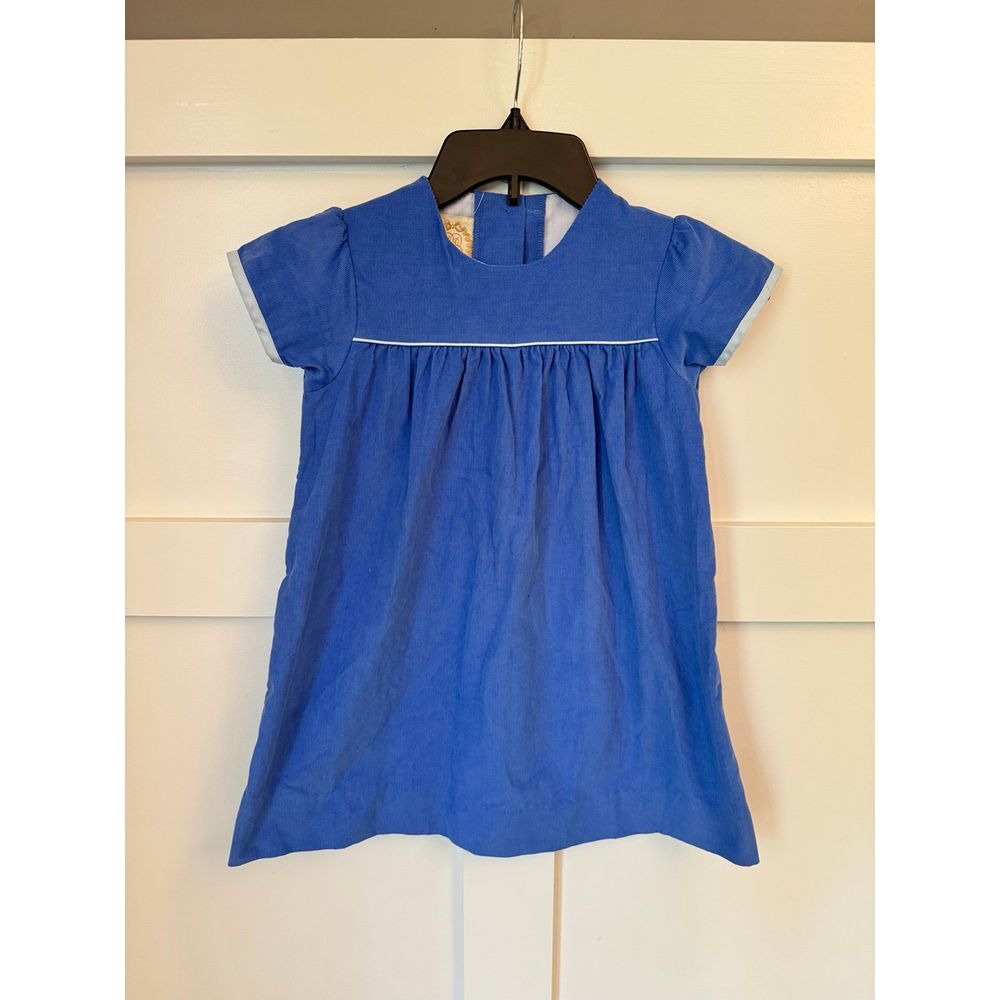 TBBC Short sleeve McFarren frock corduroy blue size 5 NWT